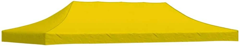 Proginės palapinės stogas, geltonos spalvos, 6x3m, 270 g/m²