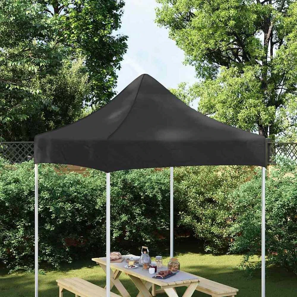 Proginės palapinės stogas, juodos spalvos, 2x2m, 270 g/m²