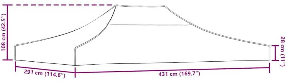 Proginės palapinės stogas, oranžinės spalvos, 4,5x3m, 270 g/m²
