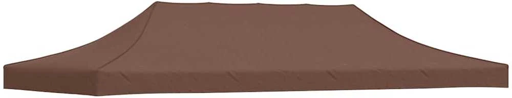 Proginės palapinės stogas, rudos spalvos, 6x3m, 270 g/m²