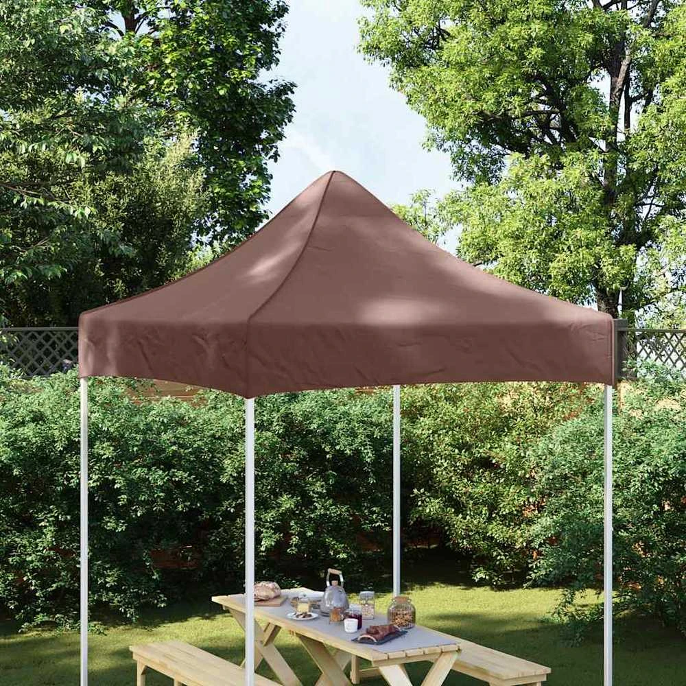 Proginės palapinės stogas, rudos spalvos, 2x2m, 270 g/m²