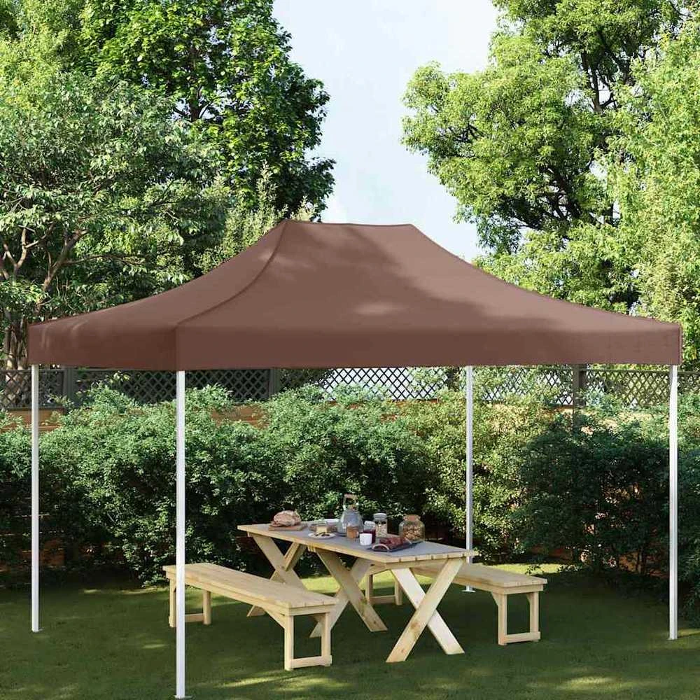 Proginės palapinės stogas, rudos spalvos, 4x3m, 270 g/m²