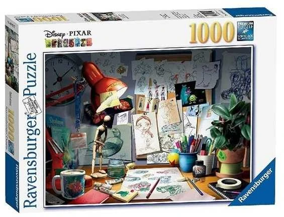 Ravensburger Dėlionė 1000 vnt. - „Pixars“ piešinių stalas