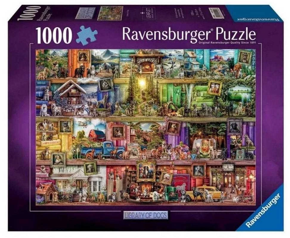 Ravensburger Dėlionė 1000 vnt. - Šunų biblioteka