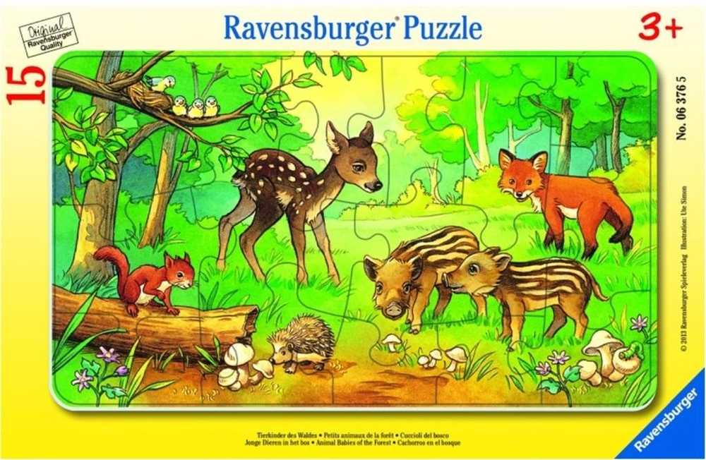 Ravensburger Dėlionė 15 vnt. - Gyvūnai miške