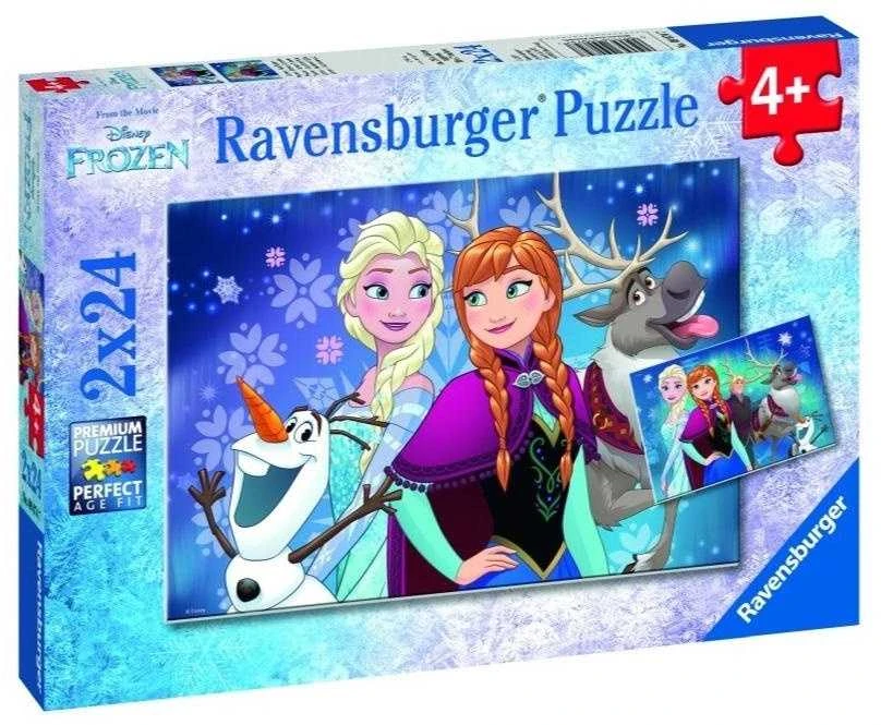 Ravensburger Dėlionė 2x24 vnt. - Frozen: Šiaurės pašvaistė