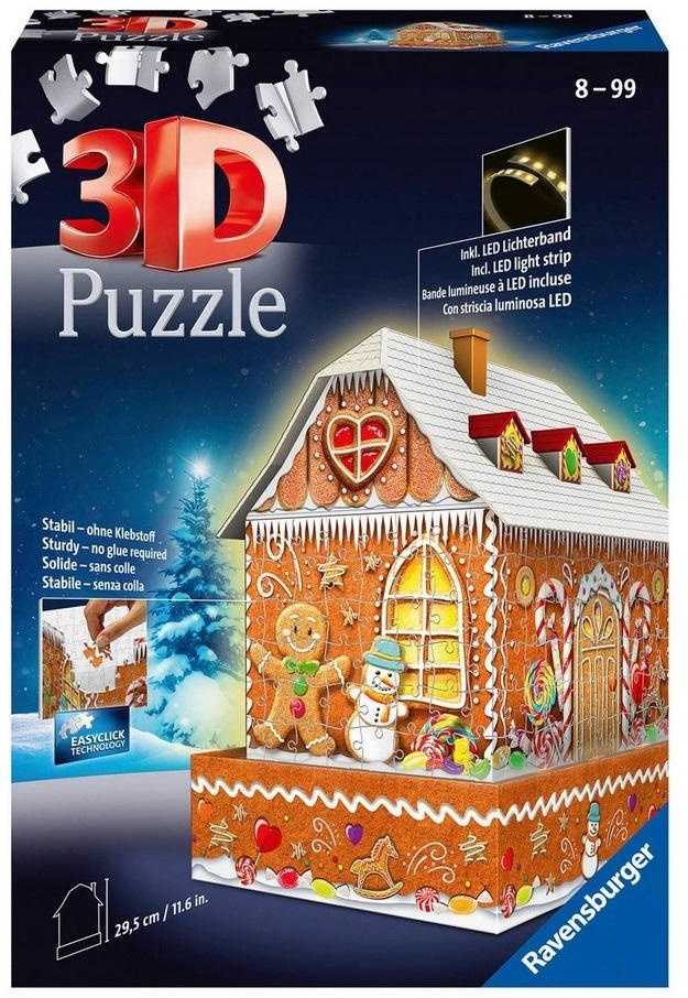 Ravensburger "3D" Dėlionė 215 vnt. - Imbierinių meduolių namelis