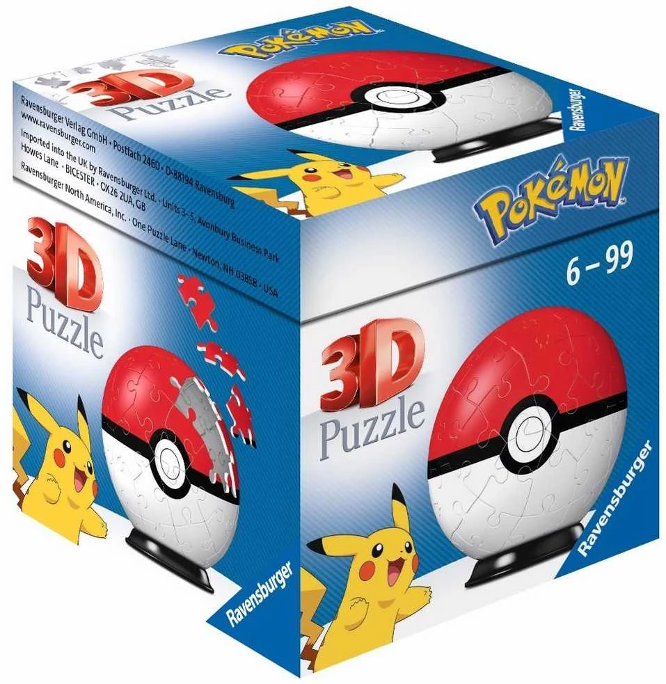Ravensburger 3D Dėlionė 54 vnt. - Pokemon kamuolys