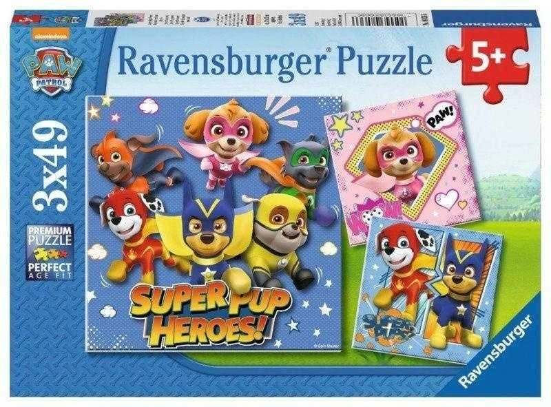 Ravensburger Dėlionė 3x49 vnt. - Šunyčiai patruliai