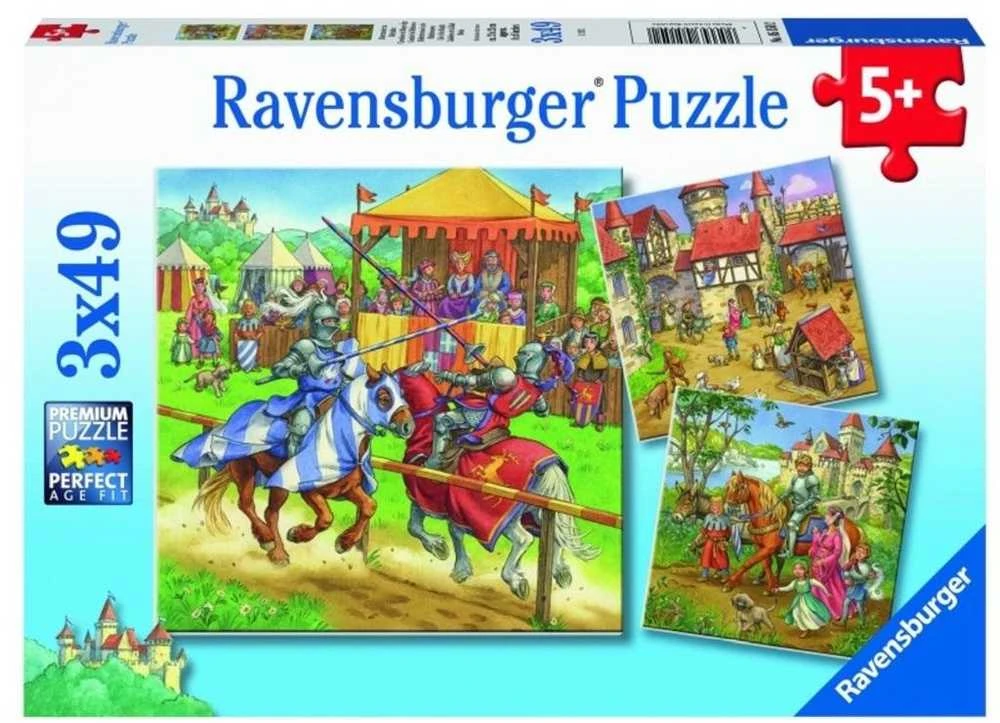 Ravensburger Dėlionė 3x49 vnt. - Riteriai