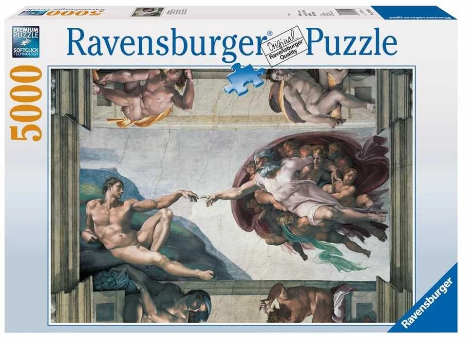 Ravensburger Dėlionė 5000 vnt. - Mikelandželas: Kūryba