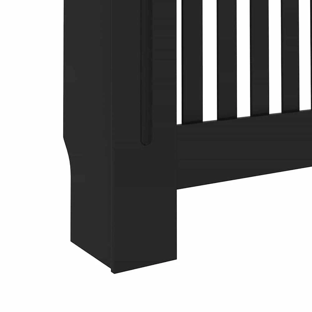 Radiatoriaus dangtis 2 pcs Juoda 112x19x81,5cm Apdirbta mediena 3403229