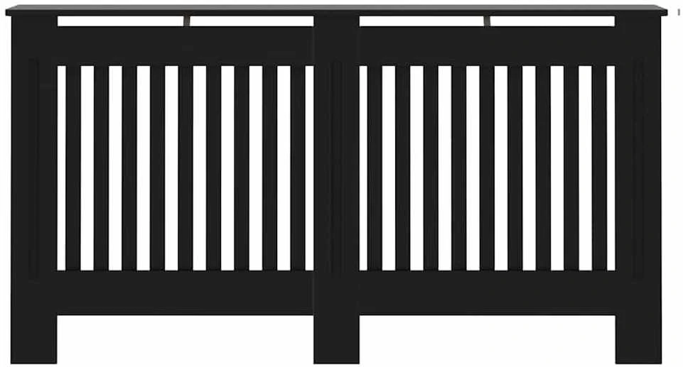 Radiatoriaus dangtis 2 pcs Juoda 152x19x81,5cm Apdirbta mediena 3403232