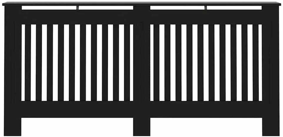 Radiatoriaus dangtis 2 pcs Juoda 172x19x81,5cm Apdirbta mediena 3403235