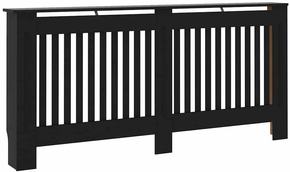 Radiatoriaus dangtis 2 pcs Juoda 172x19x81,5cm Apdirbta mediena 3403235
