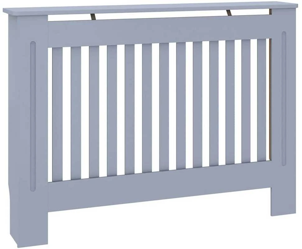 Radiatoriaus dangtis 2 pcs Pilka 112x19x81,5cm Apdirbta mediena 3403228