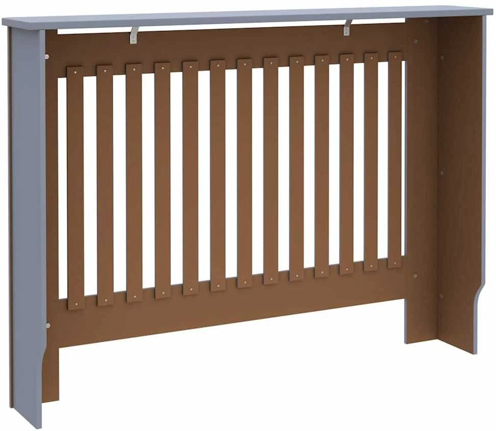 Radiatoriaus dangtis 2 pcs Pilka 112x19x81,5cm Apdirbta mediena 3403228