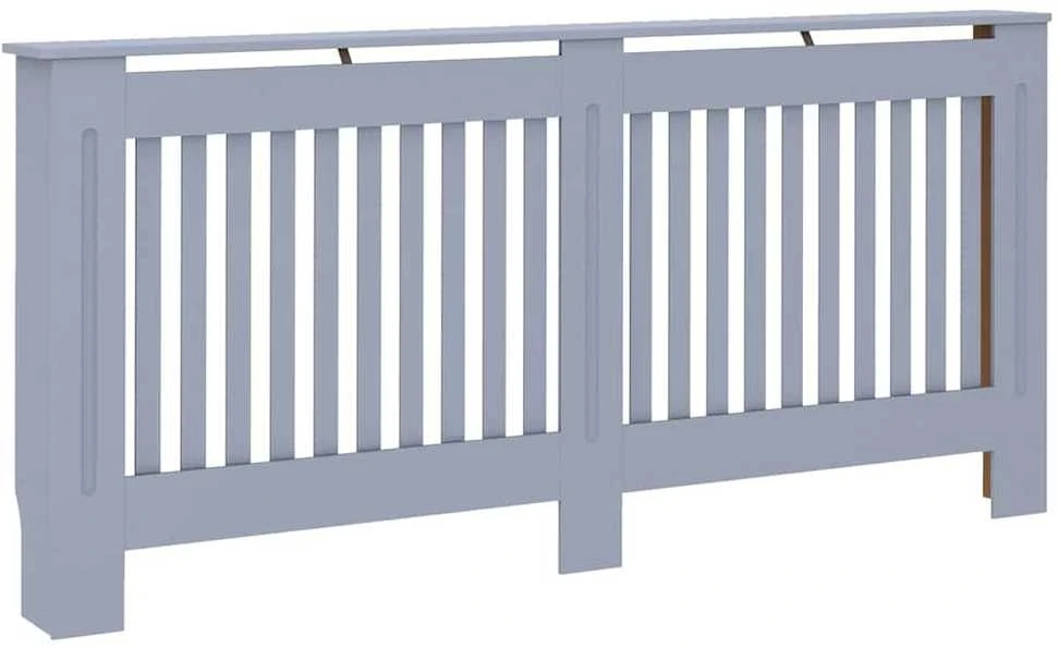 Radiatoriaus dangtis 2 pcs Pilka 172x19x81,5cm Apdirbta mediena 3403234