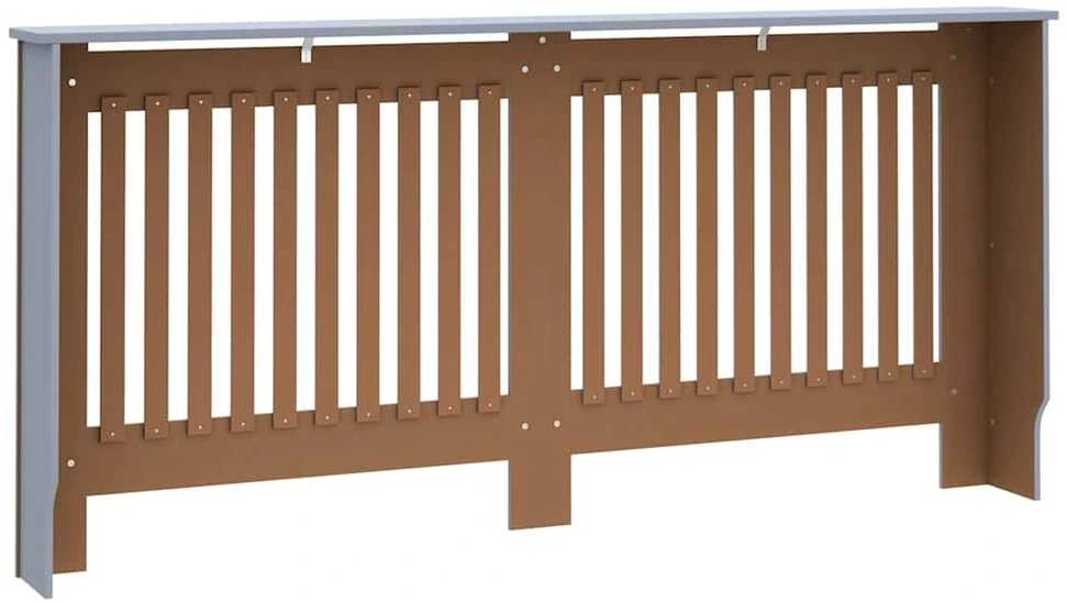 Radiatoriaus dangtis 2 pcs Pilka 172x19x81,5cm Apdirbta mediena 3403234