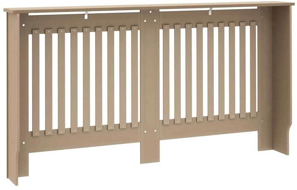 Radiatoriaus dangtis 2 pcs Ruda 152x19x81,5cm Apdirbta mediena 3403233