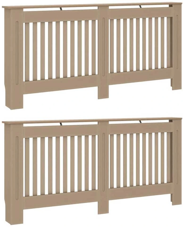 Radiatoriaus dangtis 2 pcs Ruda 172x19x81,5cm Apdirbta mediena 3403236