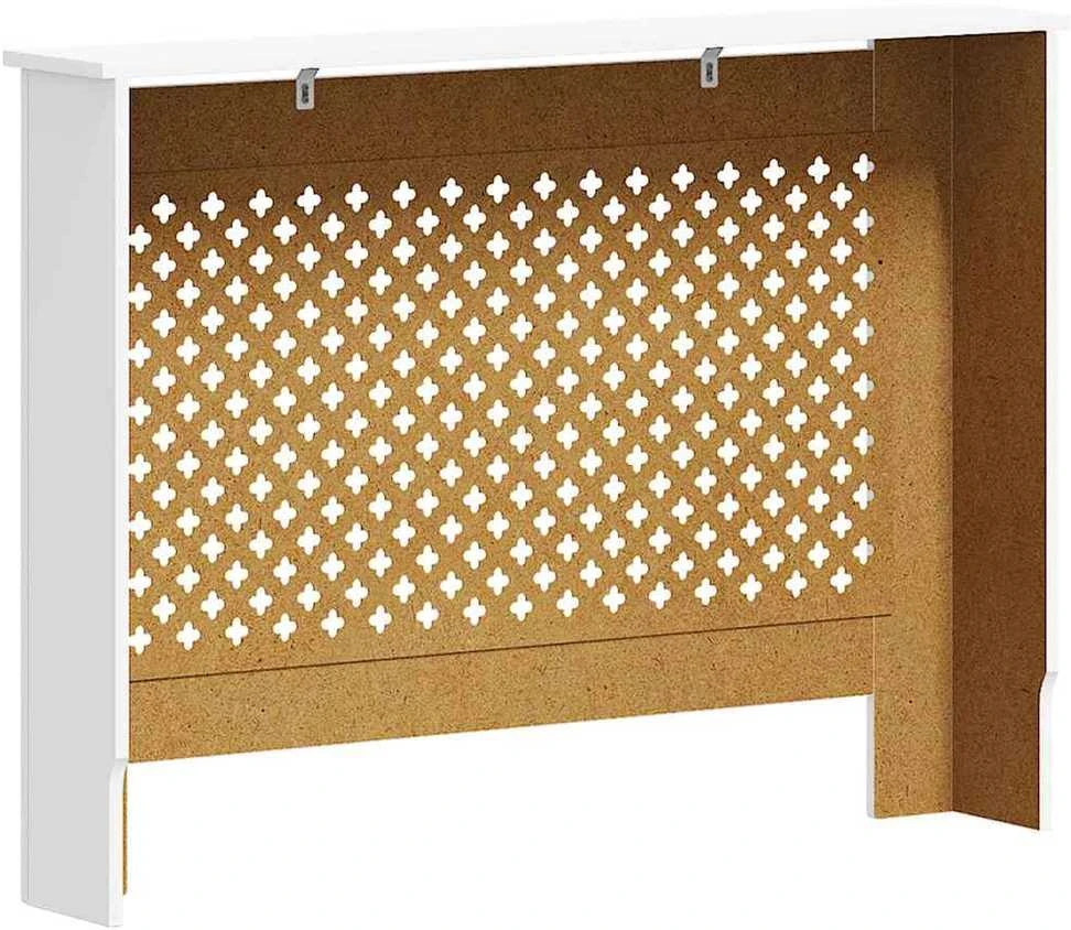 Radiatoriaus uždangalai, 2vnt., balti, 112x19x81,5cm, MDF