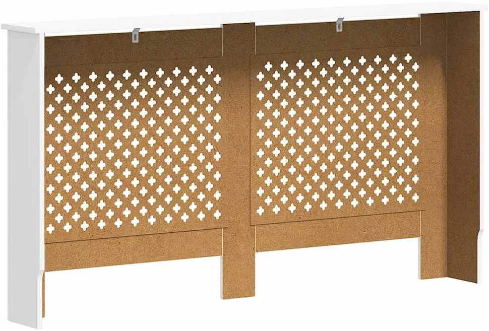 Radiatoriaus uždangalai, 2vnt., balti, 152x19x81,5cm, MDF