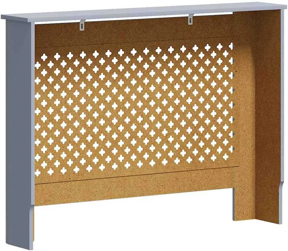Radiatoriaus uždangalas, antracito spalvos, 112x19x81,5cm, MDF