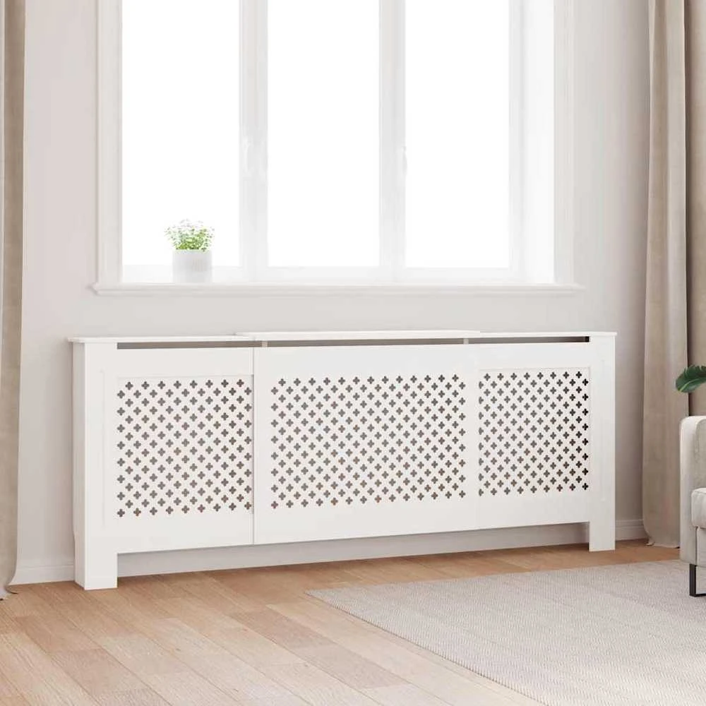 Radiatoriaus uždangalas, baltos spalvos, 205cm, MDF