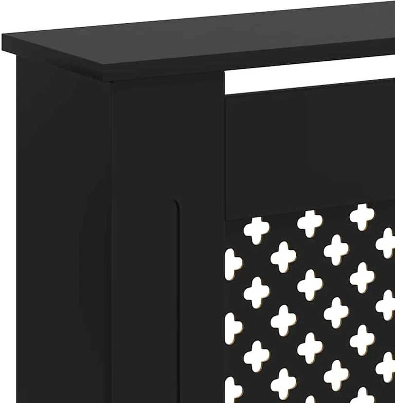 Radiatoriaus uždangalas, juodos spalvos, 172x19x81,5cm, MDF