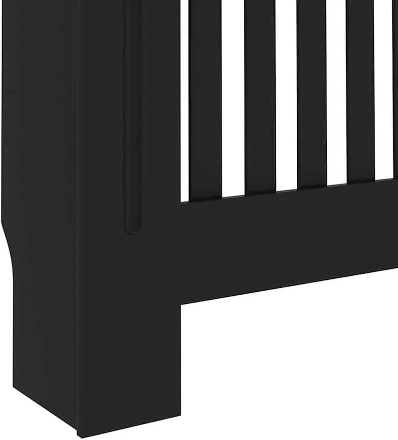 Radiatoriaus uždangalas, juodos spalvos, 172x19x81,5cm, MDF