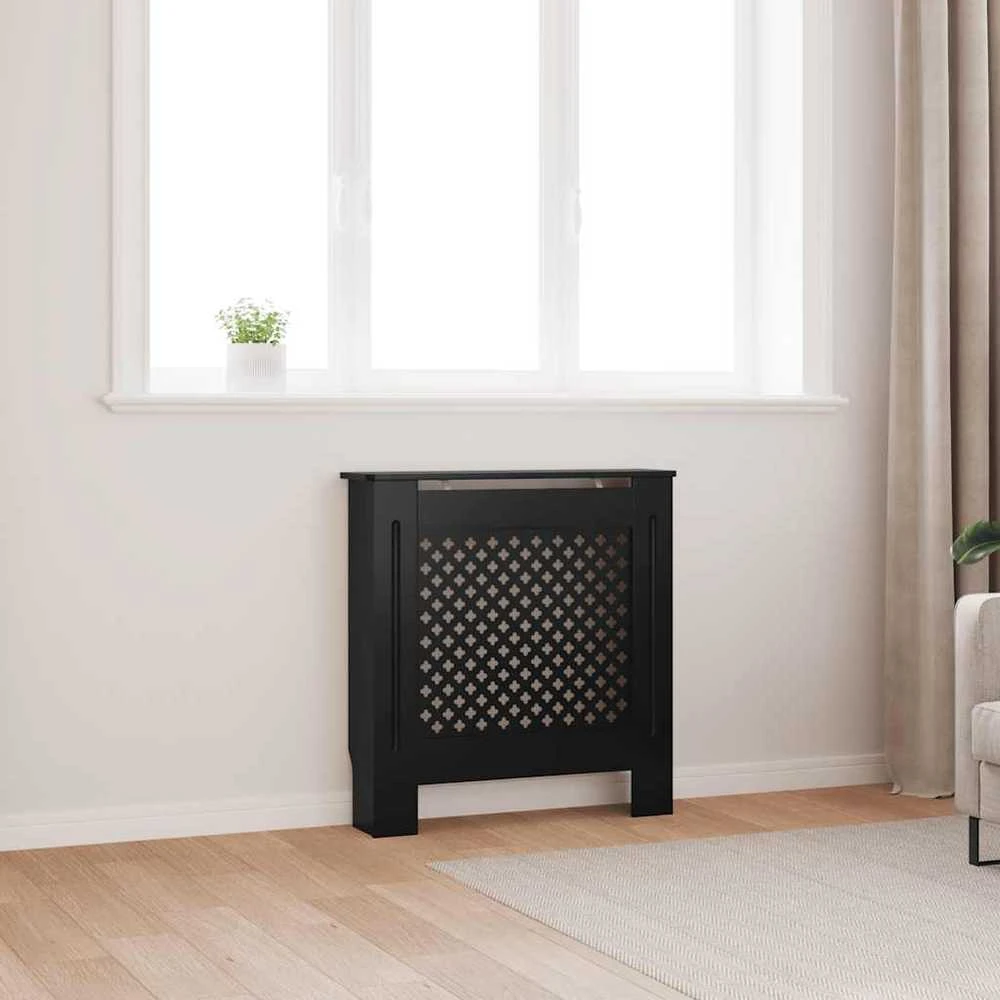 Radiatoriaus uždangalas, juodos spalvos, 78cm, MDF