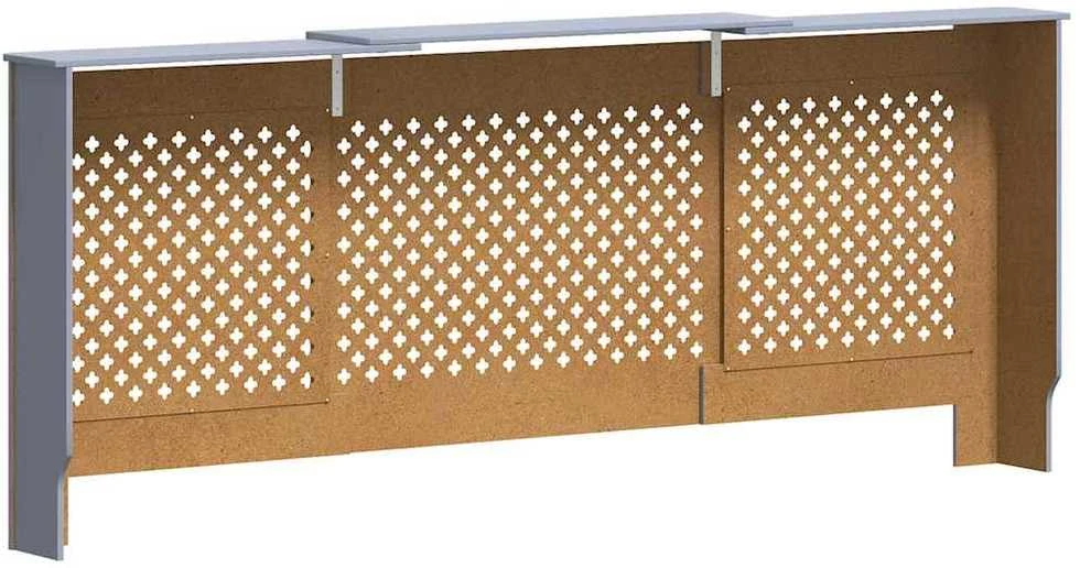 Radiatoriaus uždangalas, pilkos spalvos, 205cm, MDF