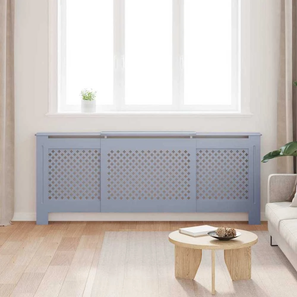 Radiatoriaus uždangalas, pilkos spalvos, 205cm, MDF