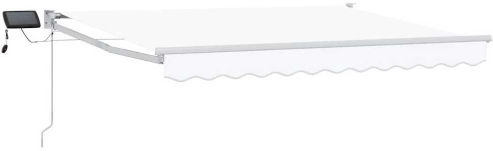 Rankinė ištraukiama markizė su LED Baltas 3 x 2,5 m