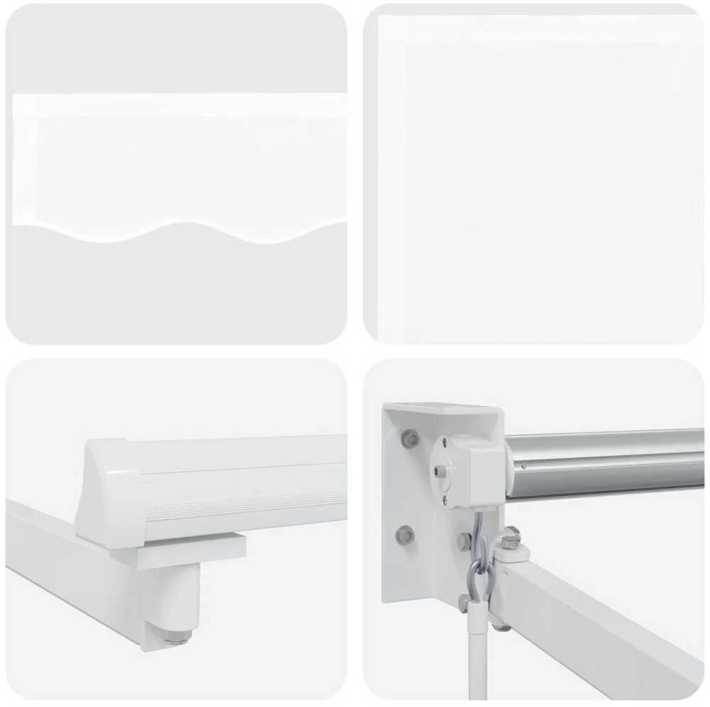 Rankinė ištraukiama markizė su LED Baltas 3 x 2,5 m