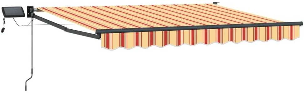 Rankinė ištraukiama markizė su LED Įvairiaspalvis 3,5 x 2,5 m