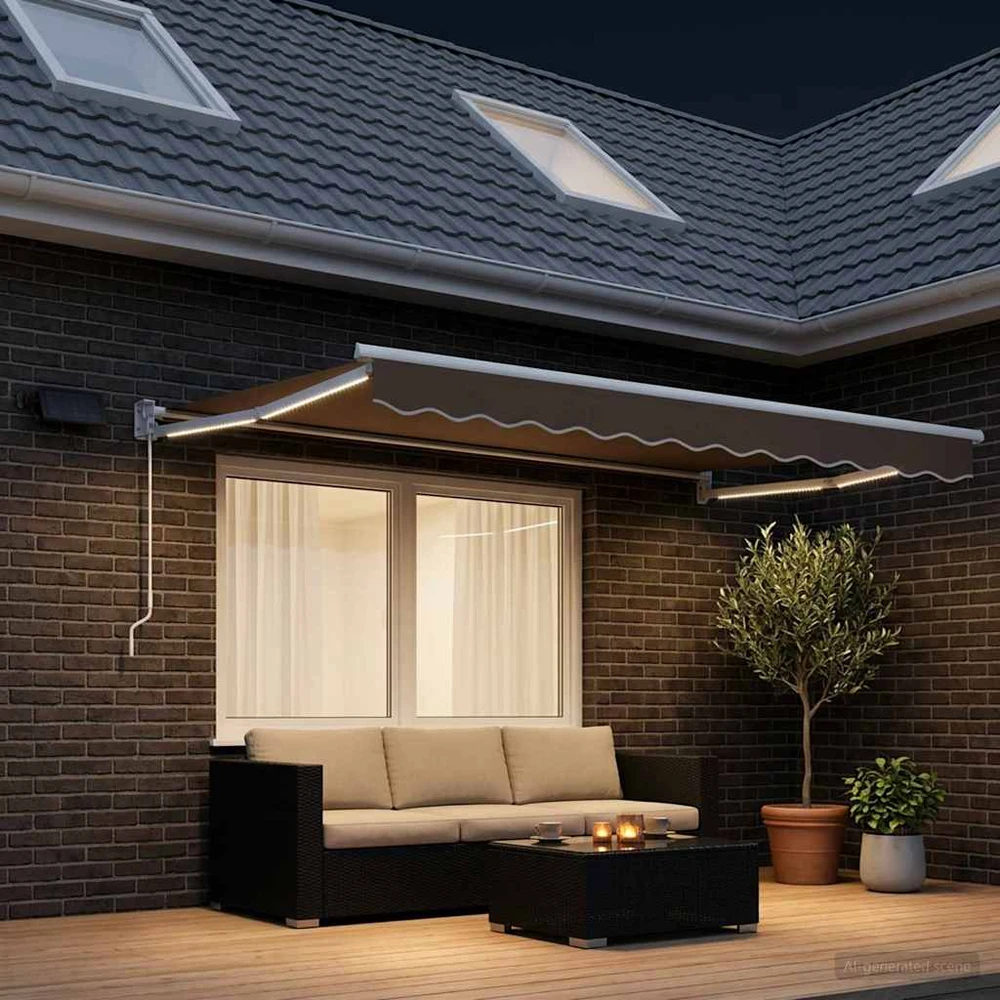 Rankinė ištraukiama markizė su LED Taupe