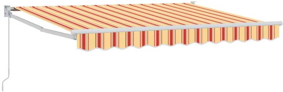 Ištraukiama markizė Geltona, oranžinė ir balta 3,5 x 2 m