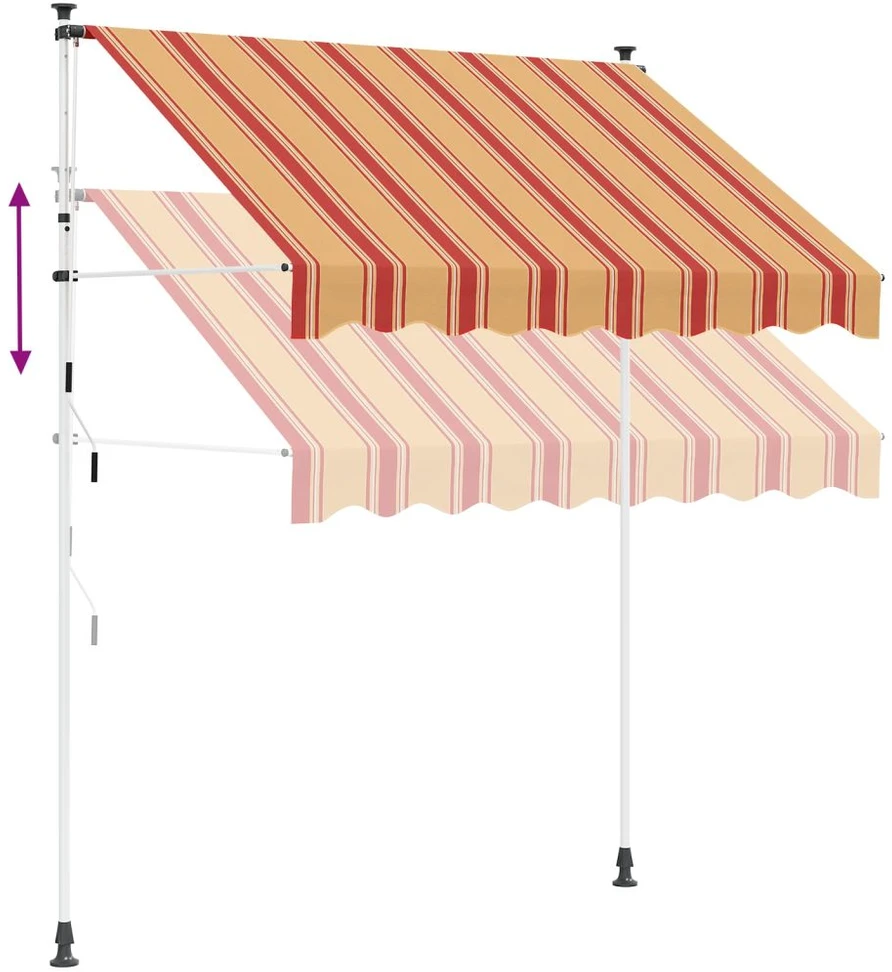 Rankinė sulankstoma markizė Įvairiaspalvis 400 x 115 x 300 cm