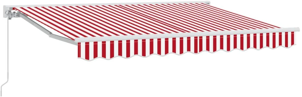 Rankinė sulankstoma markizė Raudona ir balta 3 x 2,5 m