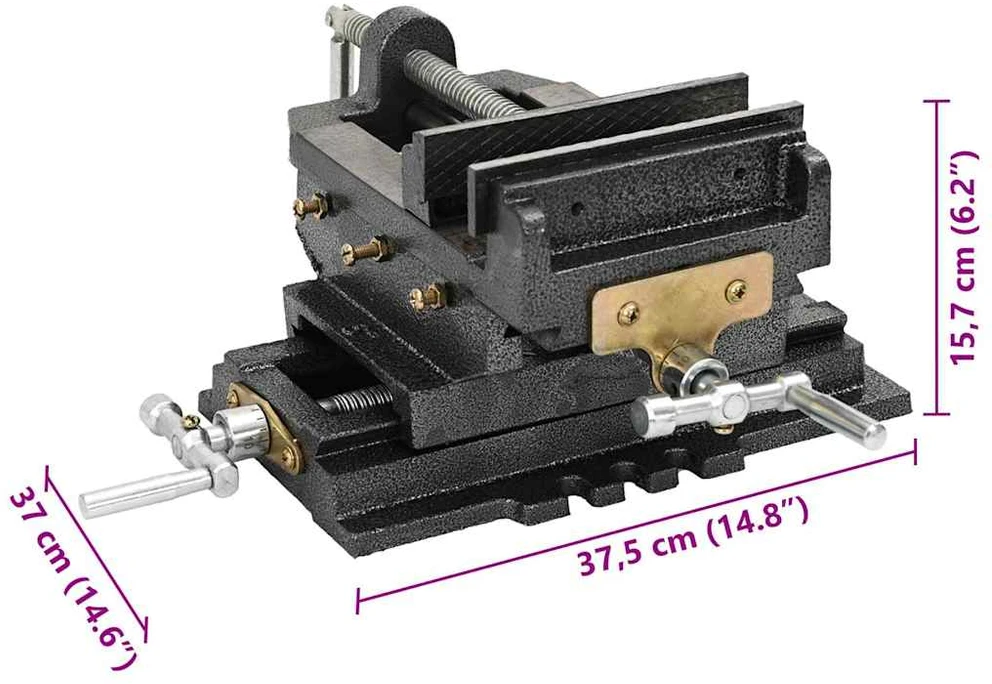 Rankinis kryžminio slydimo gręžtuvas-spaustuvas, 150mm