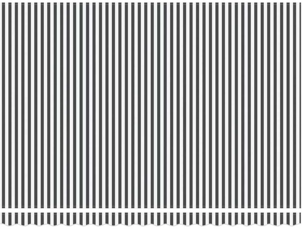 Rankinis markizės rėmas su LED Antracito ir baltos 4 × 3,5 m