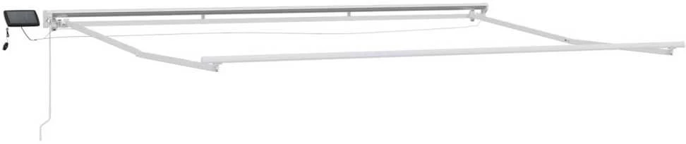 Rankinis markizės rėmas su LED Antracito ir baltos 4,5 × 3,5 m