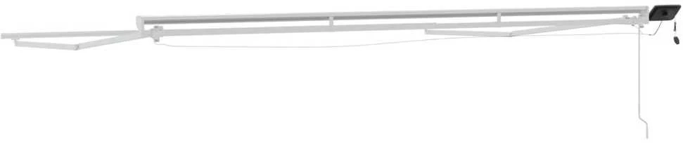 Rankinis markizės rėmas su LED Baltas 4,5 × 3,5 m Aliuminis
