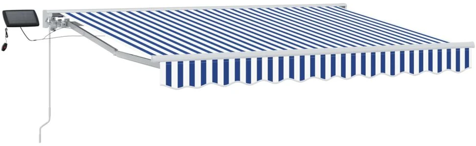 Rankinis markizės rėmas su LED Mėlyna ir balta 2,5 x 2 m
