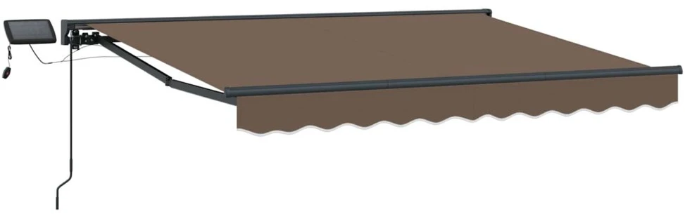 Rankinis markizės rėmas su LED Taupe 3,5 x 2,5 m