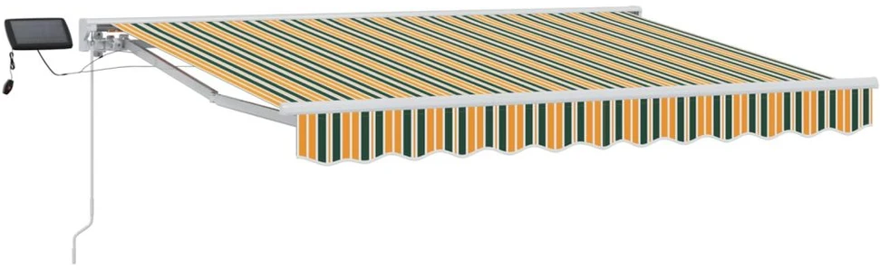 Rankinis markizės rėmas su LED Žalia, Geltona, Balta 3 x 2,5 m
