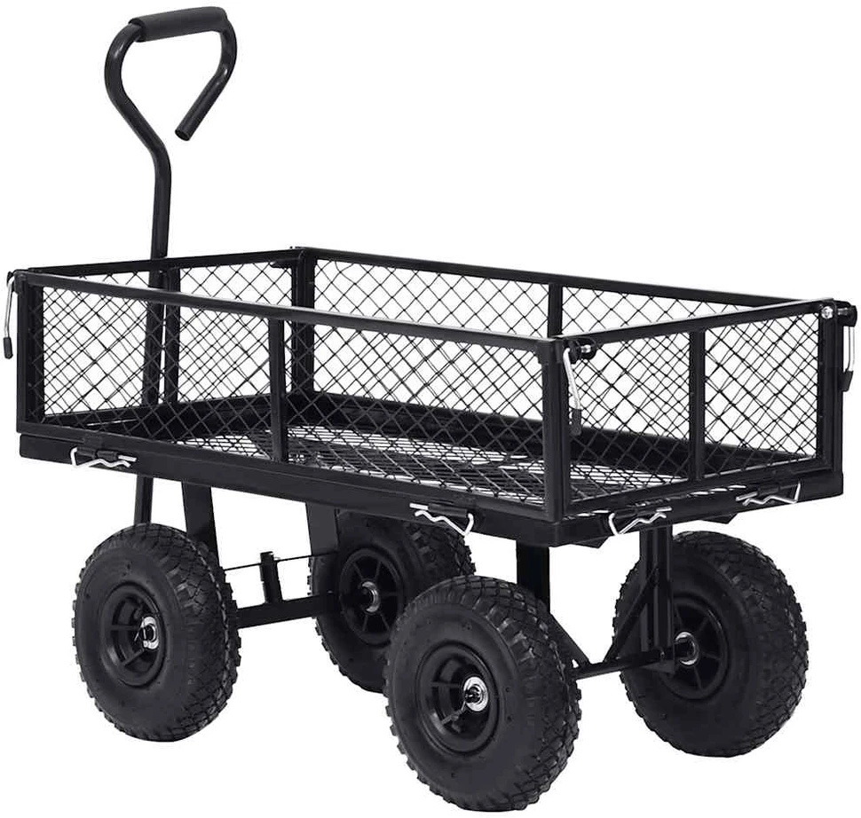 Rankinis sodo vežimėlis, juodos spalvos, 250kg