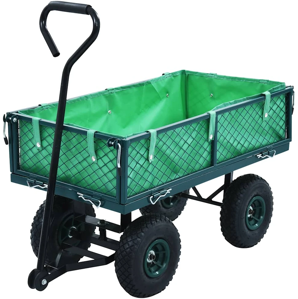 Rankinis sodo vežimėlis, žalios spalvos, 250kg